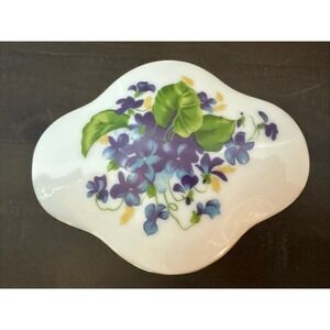 UCGC Japan Peacock Trinket Box Covered Asian Decor Vintage